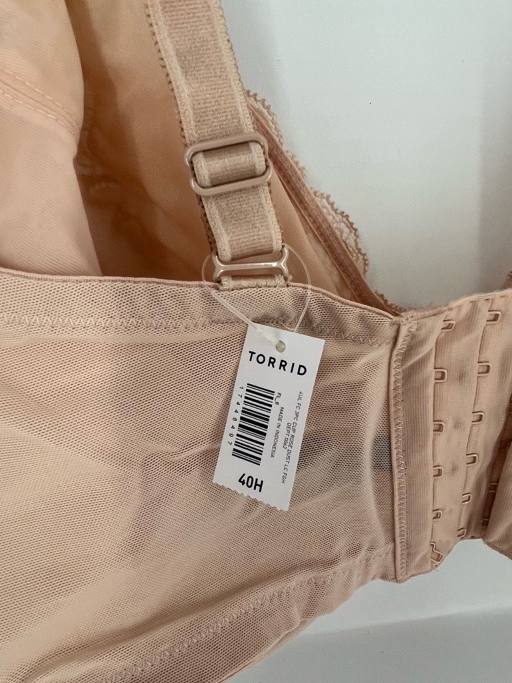torrid Lace Underwire Unlined Full Coverage Bra in nude 40H NWT - Picture 4 of 6